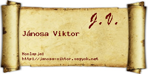 Jánosa Viktor névjegykártya