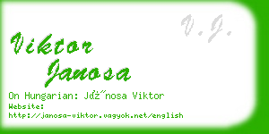 viktor janosa business card